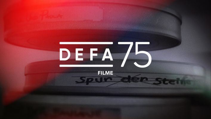 Covergrafik zum DEFA-Programmschwerpunkt mit dem Schriftzug „DEFA 75“