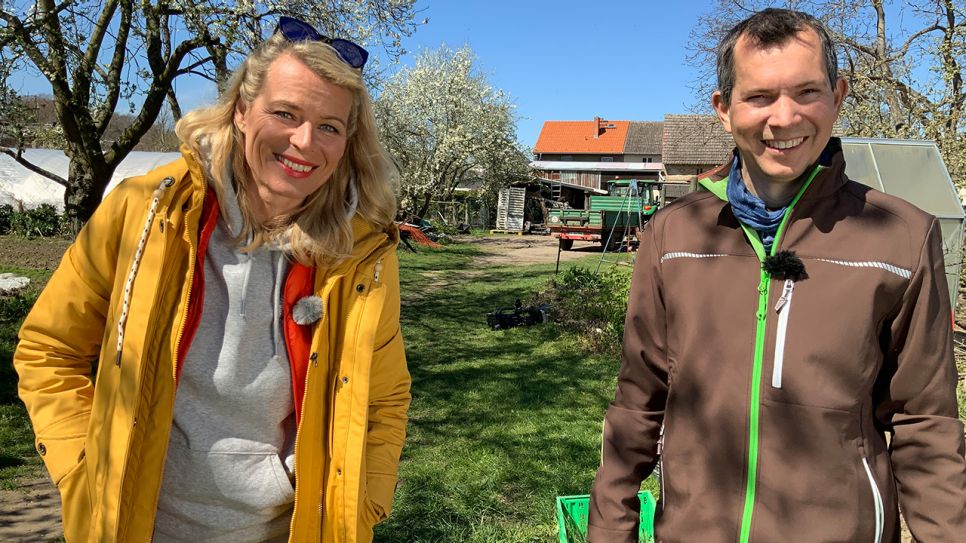 Ulrike Finck besucht Bio-Bauer Markus Schüler vom Florahof