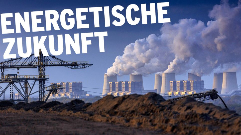 Kohlekraftwerk Jänschwalde; Schriftzug "Energetische Zukunft" (Quelle: rbb/imago images/Rainer Weisflog)