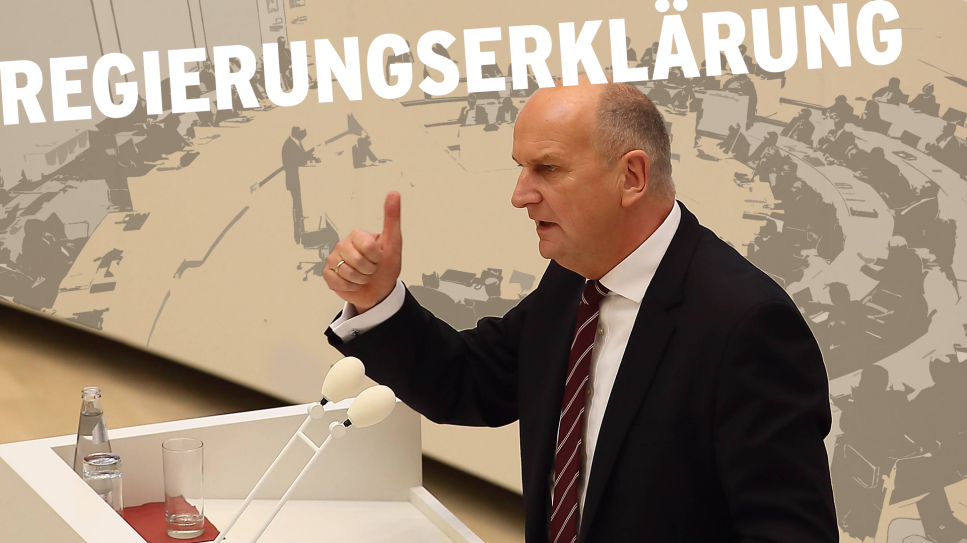 Ministerpräsident Dietmar Woidke - Regierungserklärung (Quelle: rbb/imago images/Martin Müller)