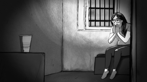 Graphic Novel: Junge Frau im Gefängnis