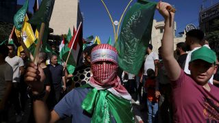 Hamas-Demo. Bild: HAZEM BADER/AFP