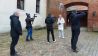 "Łužyca" Modaufzeichnung in Friedland: Auch im Burghof wird gedreht