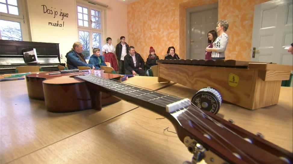 Łužyca-Dreh beim Tag der offenen Tür am Niedersorbischen Gymnasium: Vorstellung Fach Musik