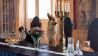 Die drei Hunde von König Alexander an der Speisetafel; Bild: Patricia Neligan
