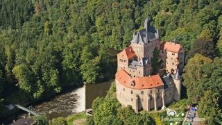 Luftaufnahme der Burg Kriebstein. Foto: www.burg-kriebstein.de