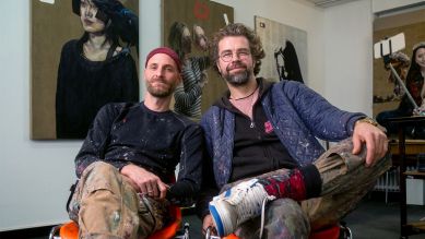 Jakob Tory Bardou und Holger Weißflog aus Berlin bilden seit Ende der 1990er-Jahre das Künstlerduo Innerfields (Bild: ARD Kultur/Saskian Schubert)
