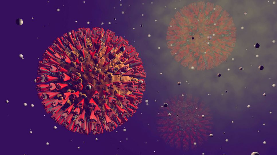 3D-Darstellung des COVID-19-Virus (Bild: imago images/Westend61)