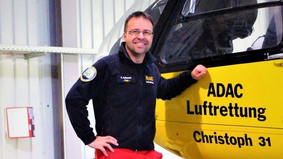 Nico Hellmann - ADAC-Rettungsflieger; Foto: rbb/Rubarth