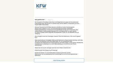 Ein Anschreiben KfW-Bank (Quelle: KfW)