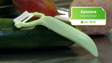 Praxistest Gemüseschäler - Kyocera (Quelle: rbb)