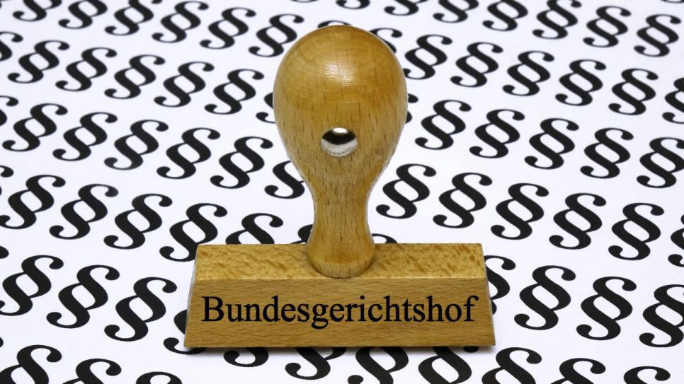 Ein Stempel mit dem Wort "Bundesgerichtshof" (Quelle: imago images / Steinach)