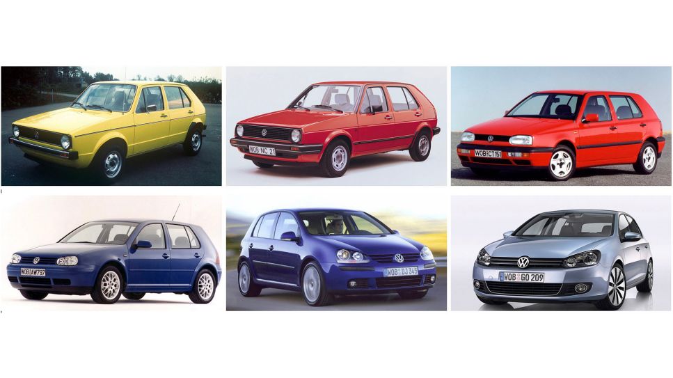 Verschiedene Golf-Modelle (Quelle: picture alliance / dpa | Volkswagen / Handout)