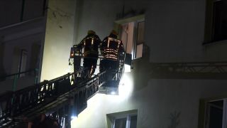 Brandstiftung in Beeskow: Feuerwehr im Einsatz (Quelle: rbb)