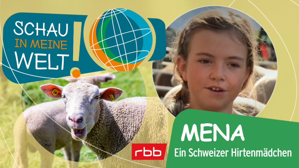 Collage mit dem Hirtenmädchen Mena und Schafen. (Bild Schaf: IMAGO / KS-Images.de, Collage: rbb)