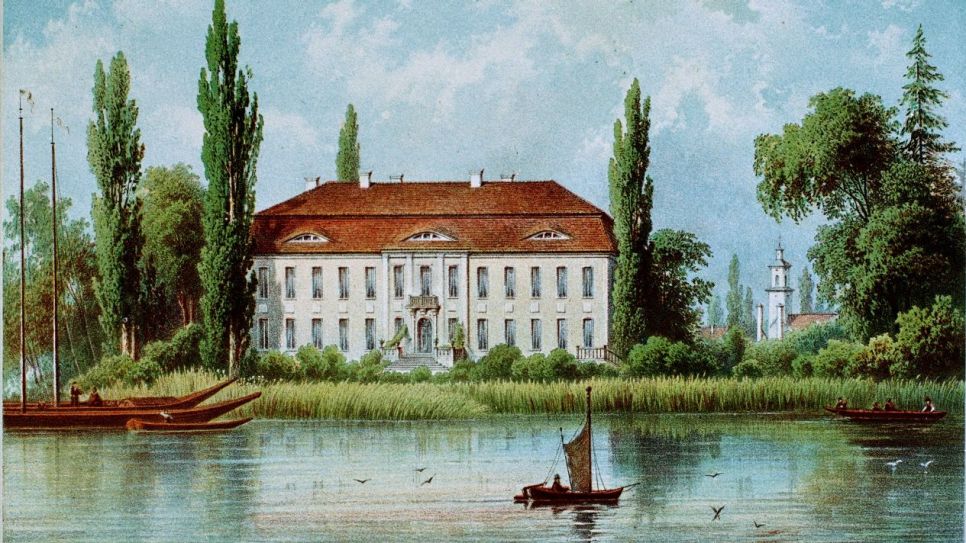 Schloss Wustrau / Lithographie um 1860
