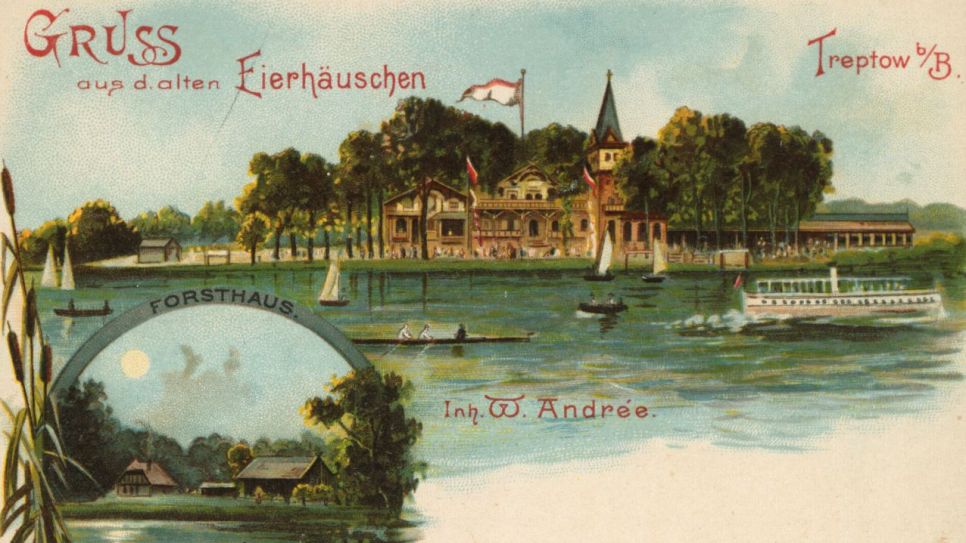 "Gruss aus dem alten Eierhaeuschen" - Farbdruck (Postkarte), um 1905