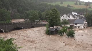 Hochwasser in Ahrweiler in Rheinland-Pfalz. (Bild: ARD)