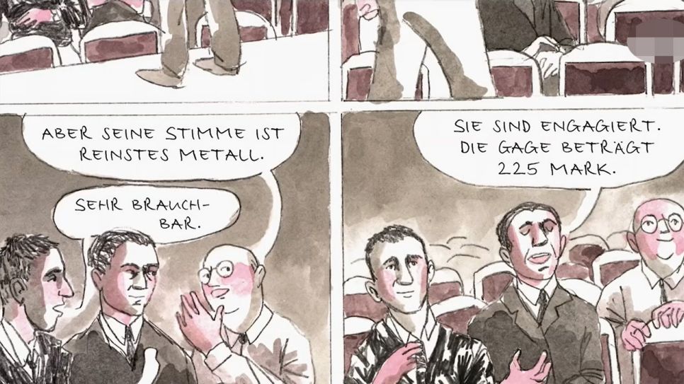 Comic-Ausschnitt - Ernst Busch, der letzte Prolet. (RBB Kultur - Das Magazin)