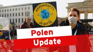 Polen Update: Atomkraft-Befürworter demonstrieren am Brandenburger Tor in Berlin (Quelle: rbb / FOTA4Climate)