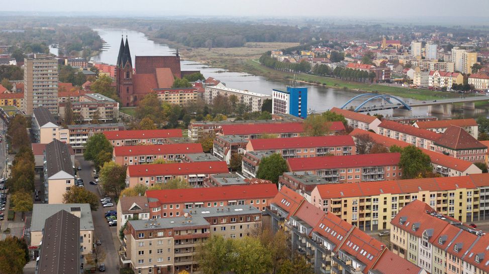 Archivbild: Panoramaaufnahme der Stadt Frankfurt Oder. (Quelle: imago images/Joker)