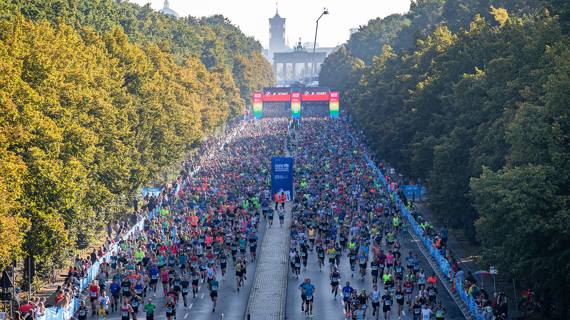 Der Start des Berlin-Marathons 2021 (dpa/Andreas Gora)