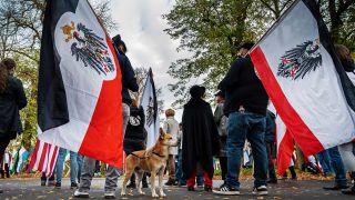 Archivbild:Eine Demonstration auf Initiative sogenannter Reichsbürger fand am 14.11.2020 in Potsdam statt.(Quelle:imago images/E.Thonfeld)