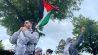 Pro-Palästinensische Demonstranten bei der FU Berlin. (Quelle: rbb)
