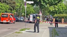 Polizeieinsatz in Spandau nähe Falkenhagener Feld nach Schüssen auf einen Menschen am 06.05.2024.(Quelle: dslr news)