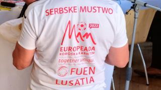 Shirt der sorbischen Mannschaft zur Fußball-EM der nationalen Minderheiten Europeada 2022