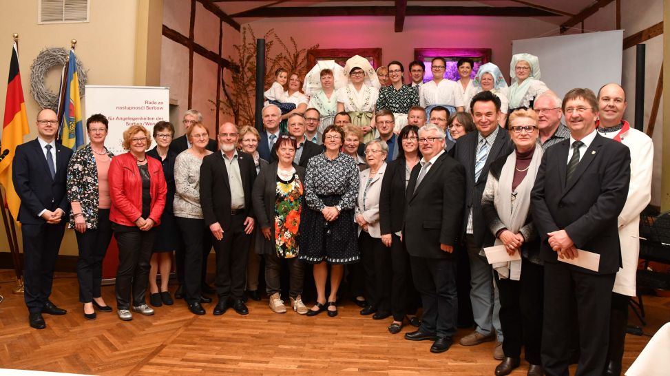 Auszeichnungsveranstaltung "Sprachenfreundliche Kommune" in Lübben: Alle Preisträger (Quelle: Michael Helbig)