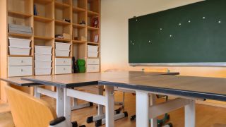 Leeres Klassenzimmer in Müncheberg