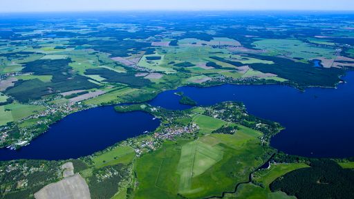 Eine Luftaufnahme vom Schwielochsee (Foto: dpa/Pleul)