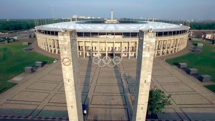 Das Berliner Olympiastadion aus der Vogelperspektive
