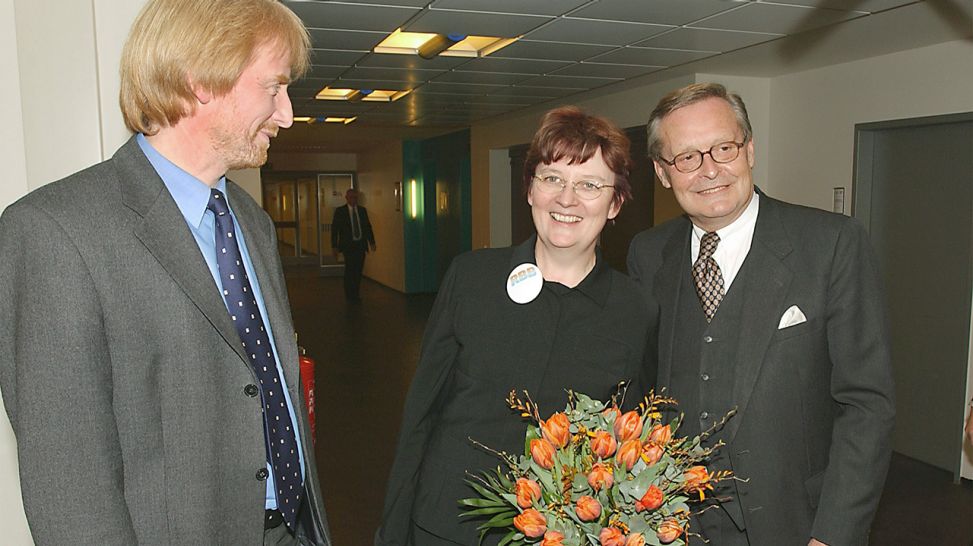 Dagmar Reim und Horst Schättle (SFB-Intendant) (Bild: rbb/Kindermann)