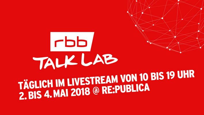 Logo: #rbbTalkLab auf der re:publica 2018