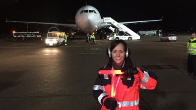 Janine Kersten ist Fluglotsin auf dem Flughafen Tegel. | rbb/Boris Quatram