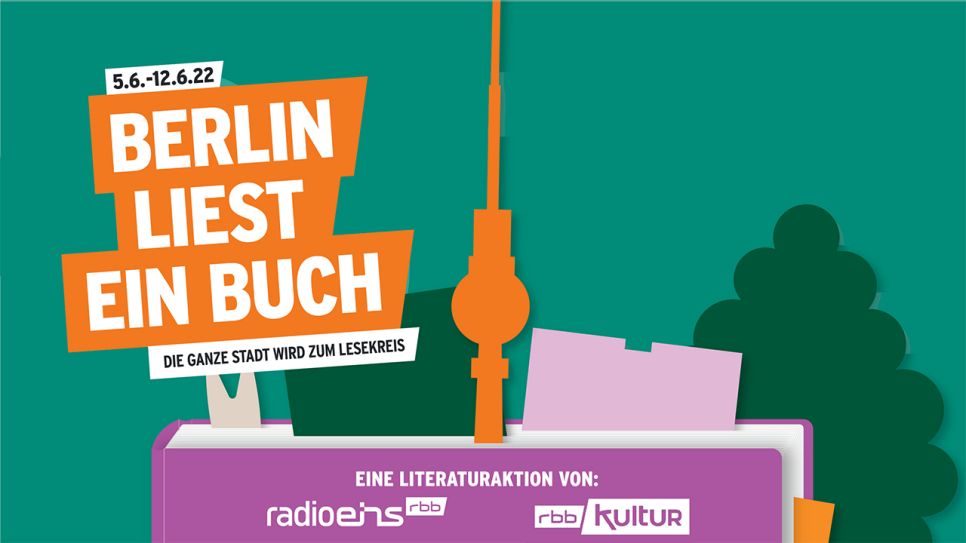 Grafik der rbb-Literaturaktion "Berlin liest ein Buch" (Bild: rbb/radioeins)