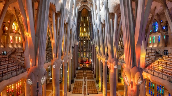 Sagrada Família in Barcelona, Innenraum (Bild:rbb/Pep Daudé/Foundation Sagrada Familia)