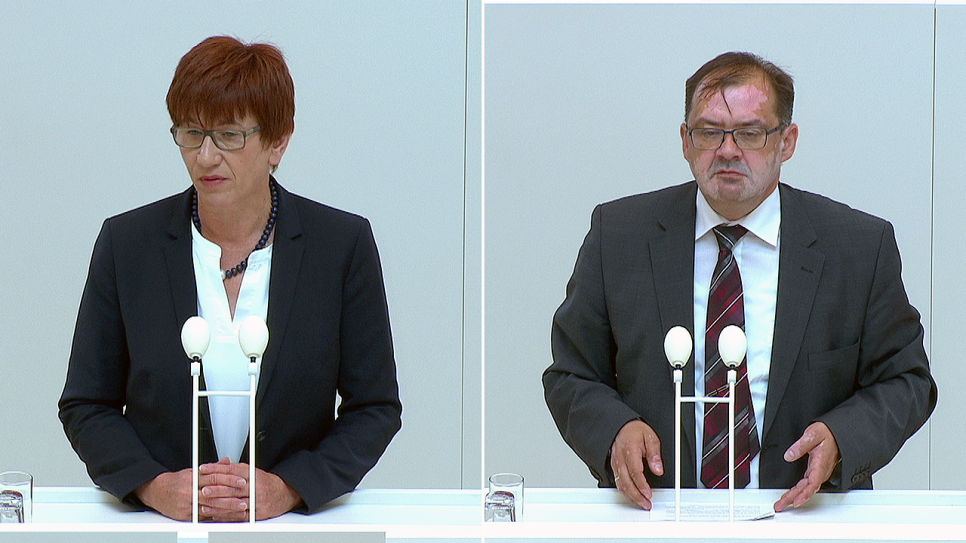 Kathrin Schneider (SPD) und Jörg Vogelsänger (SPD)